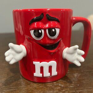 Red M&M Coffee Mug - 3D Mug with Hands Out